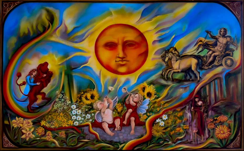 The Sun — talismanic painting by Amelia Passer