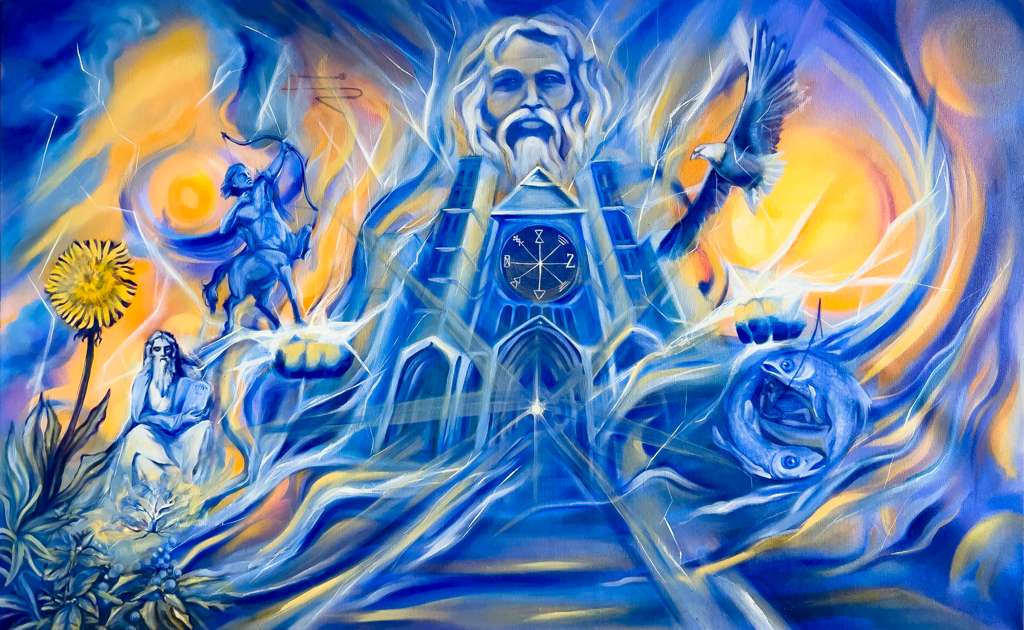 Jupiter — talismanic painting by Amelia Passer